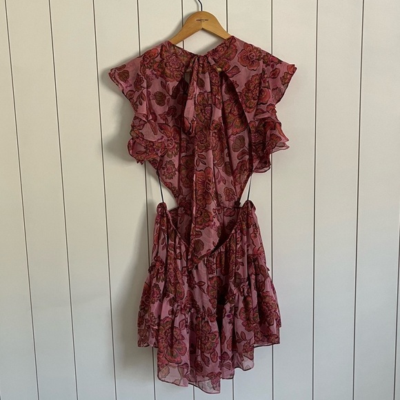 Misa Los Angeles Shadi Mini Dress Amaranth Flora - Picture 5 of 5